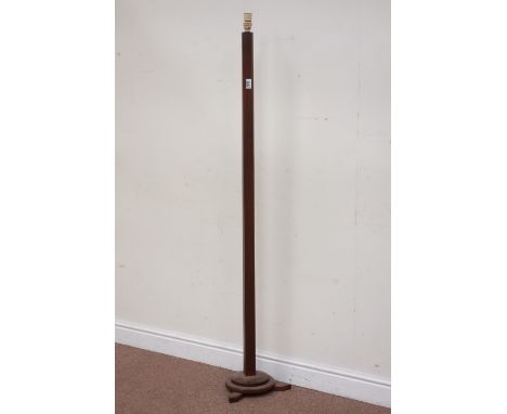 Late 20th century mahogany Arts & Crafts style standard lamp, H164cm Condition Report Click here for further images, conditio