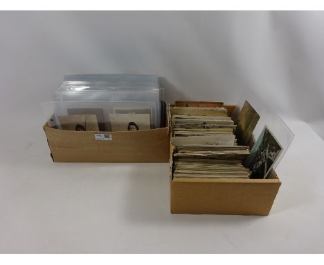 19th Century and later, topographical, portrait, comical and other postcards in two boxes including a few local scenes  Condi