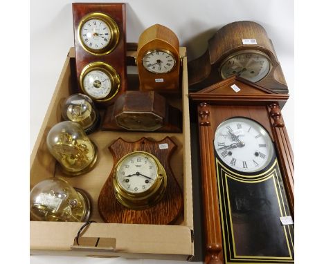 Oak cased mantle clock, Presta Marine clock, Barigo barograph and other clocks and barometers Condition Report Click here for