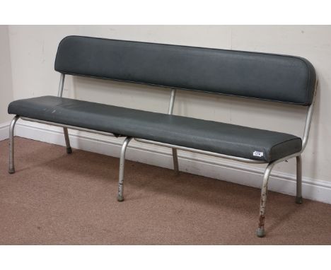 1950s retro coffee bar seat/bench, W183cm Condition Report Click here for further images, condition, auction times & delivery