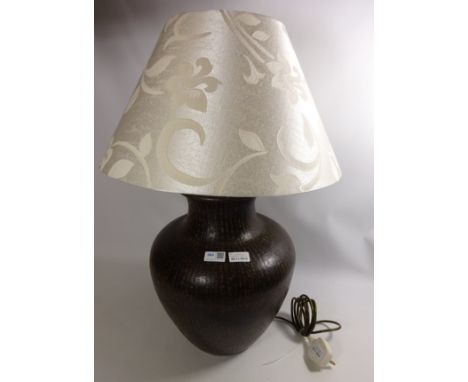 Contemporary pottery table lamp (This item is PAT tested - 5 day warranty from date of sale) Condition Report Click here for 