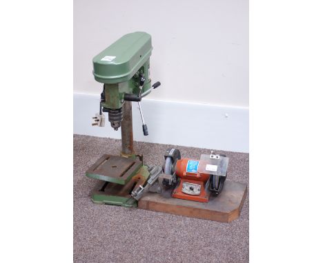 Draper bench grinder and a adjustable speed pillar drill (This item is PAT tested - 5 day warranty from date of sale) 