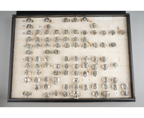 Large collection of  skull dress rings, various sizes approx. 88 in total