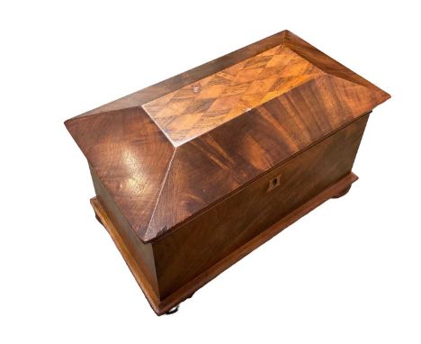 19th century inlaid tea caddy