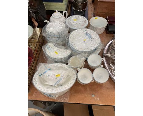 Royal Worcester porcelain 'Forget Me Not' tea and dinner service- 55 pieces