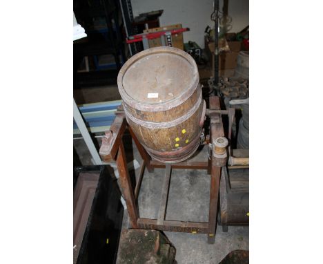 A BRADFORDS ROTATING CHEESE BARREL + ANOTHER CHEESE RELATED ITEM  (2)