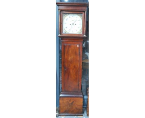 Jonathan Hancock, Yeovil (Somerset), a 19th century mahogany longcase clock, the eight-day movement with square painted dial 