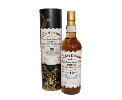 The Clan Denny 30 Year Old Single Cask SIngle Grain Scotch Whisky, distilled 1979 at North British Distillery, cask reference