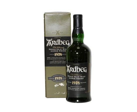 Ardbeg 1978 Limited Edition Single Malt Scotch Whisky, bottled 1997, 43% vol 70cl, in original cardboard sleeve (one bottle)