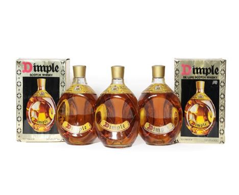 Dimple De Luxe Scotch Whisky, 1960s bottling, 70° proof, 262/3 fl. ozs. (three bottles) 