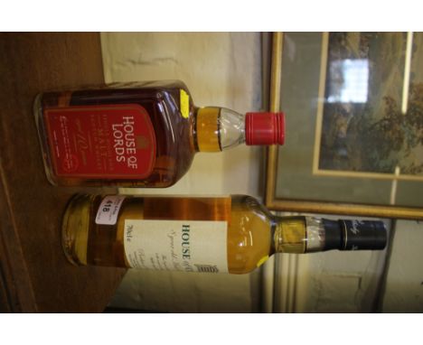 House of Commons 8 year old malt scotch whisky by James Martin and Co - one bottle, House of Lords 10 year old Highland malt 