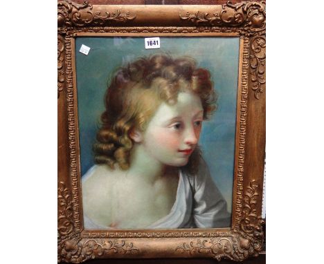 Italian School (19th century), Portrait of a young boy, oil on canvas, 45cm x 35cm.