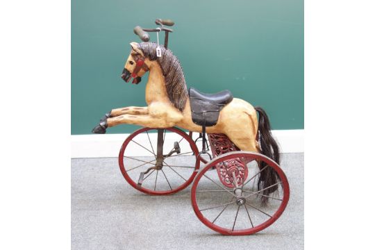 antique reproduction horse tricycle