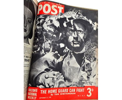 PICTURE POST - a Complete Set, vol.1 (Oct. 1st, 1938 - vol. 75 (June 1st, 1957); i.e. all 972 weekly issues, but without cove