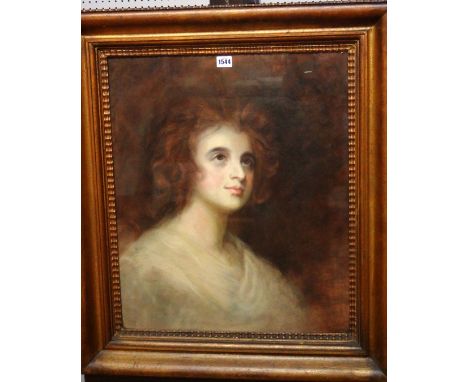 Mrs Daniell, after George Romney, Portrait of Mrs Tickell, née Linley, sister-in-law f Sheridan, pastel, 60cm x 50cm.