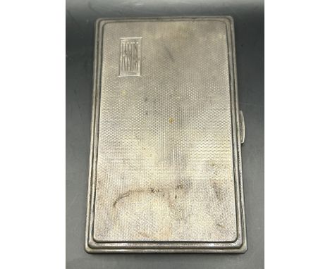 A silver cigarette case, Birminham 1946, 7.3 ozt