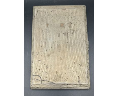 A silver cigarette case, London 1937, 6.4 ozt
