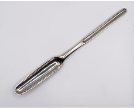 A George II silver marrow scoop, London 1728, 1.7 ozt