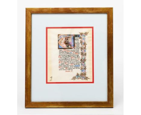 Phoebe Anna Traquair (1853-1936) Sonnet 19 by Elizabeth Barrett Browning, 1895 illuminated manuscript, watercolour on vellum,