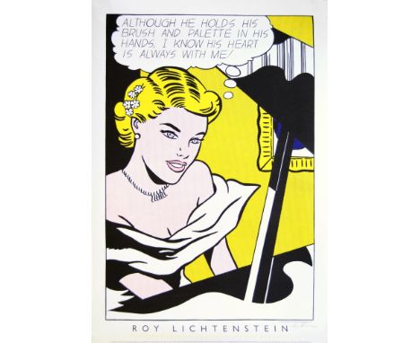Artist: Roy Lichtenstein (American, 1923-1997). Title: "Girl at Piano". Medium: Color silkscreen. Date: Composed 1997. Dimens
