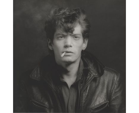 Artist: Robert Mapplethorpe (American, 1946 - 1989). Title: "Self-Portrait, with Cigarette". Medium: Original vintage photogr