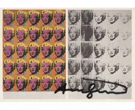 Artist: Andy Warhol (American, 1928 - 1987). Title: "Marilyn Diptych [museum promotional card]". Medium: Original color offse