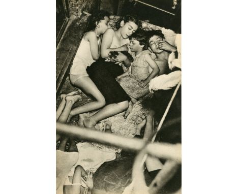 Artist: Weegee [arthur h. fellig] (Ukranian/American, 1899-1968). Title: "Children Sleeping on a Fire Escape". Medium: Origin