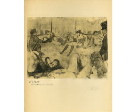 Artist: Edgar Degas (French, 1834 - 1917). Title: "Au repos, au salon". Medium: Original duogravure, after the monotype. Date