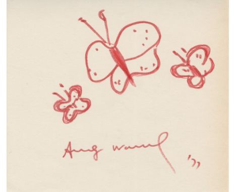 Artist: Andy Warhol (American, 1928 - 1987). Title: "Butterflies [drawing]". Medium: Color marker drawing on paper. Date: Com