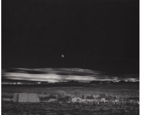 Artist: Ansel Adams (American, 1902-1984). Title: "Moonrise, Hernandez, New Mexico". Medium: Original photogravure. Date: Com
