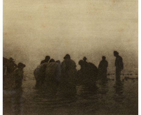 Artist: Guilio Gatti-Casazza (Italian, 1869-1940). Title: "Evening, Lake Como". Medium: Original vintage photogravure. Date: 