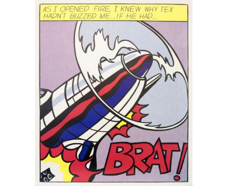 Artist: Roy Lichtenstein (American, 1923-1997). Title: "As I Opened Fire [later edition] [triptych - set of three panels]". M