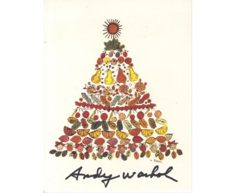 Artist: Andy Warhol (American, 1928 - 1987). Title: "Christmas card: Tree of Treats". Medium: Original vintage color offset l