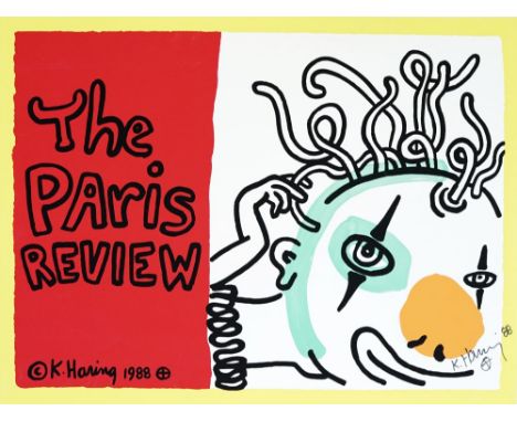 Artist: Keith Haring (American, 1958 - 1990). Title: "The Paris Review [1988 poster]". Medium: Original color silkscreen. Dat