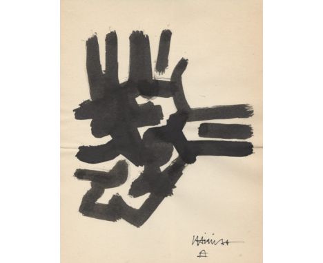 Artist: Eduardo Chillida (Spanish, 1924-2002). Title: "Sin título". Medium: Ink on paper. Date: Composed 1960s. Dimensions: O