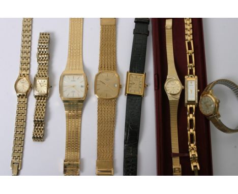 A quantity of gents and ladies watches Rotary,Seiko and others 
