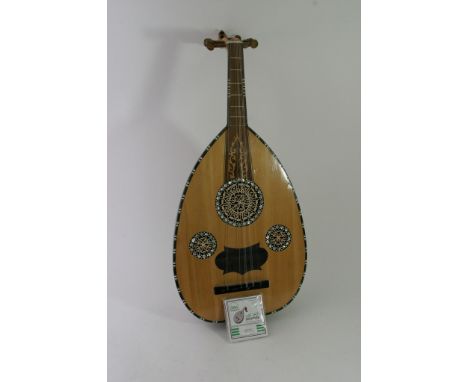 A mother of pearl decorated 12 string oud/lute