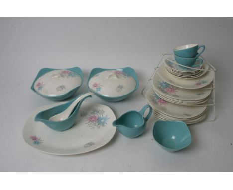 A Midwinter England Staffordshire part dinner service, 'Quite Contrary' design by Jessie Tait