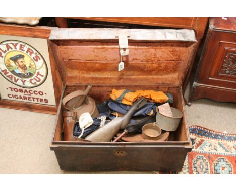 A box trunk of military gun stocks 