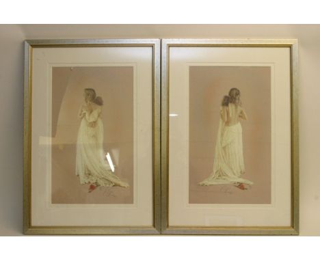 Two framed limited edition Kay Boyce lithograph prints, 'Clare1 and Clare2 both 323/500' with certificates