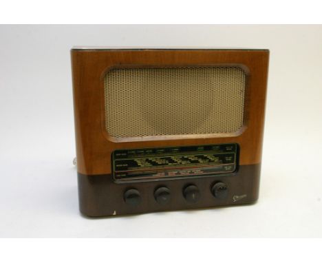 A vintage wood cased Marconi radio, model T29A.