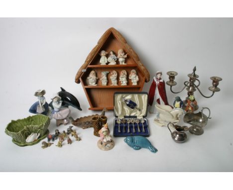 A collection of collectable ceramic items to include three Beswick Wind in the Willows characters, some Poole items etc