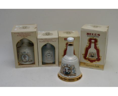 Four boxed Bells celebration and commemorative scotch Whisky 