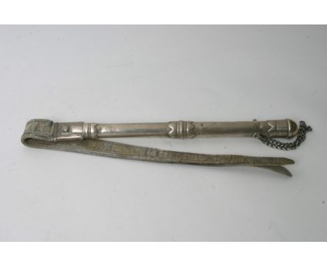 A 19th Century ceremonial whip for side by side pair of horses as used by State coaches etc whip with long silver plated hand