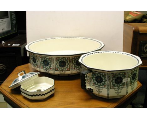 A printed wash basin set