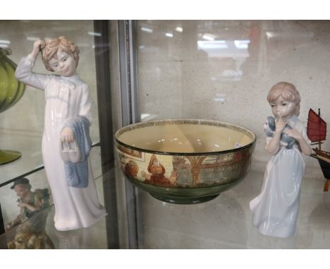 2 Spanish figurines to include Nao &amp; Royal Doulton series ware bowl