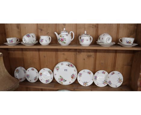 Royal Worcester Roanoke pattern tea service for six