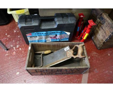 Collection of tools to include car jack