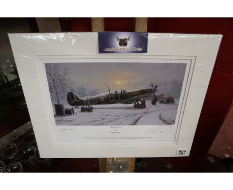 L/E print by Philip West - Winter of 41 (23/75)Artists proof 23 0f 75 of Spitfire G George assigned to Geoffrey Wellum , a ve