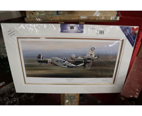 L/E print by Philip West - In Defence of Britain (67/200)Two Spitfires Mk1 of 93 Squadron out of Biggin Hill in September 194